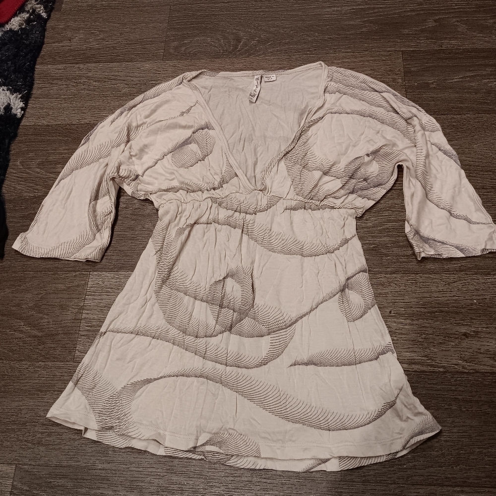 Y2k 2000s Miken Cream Top Sz M Mde In Usa